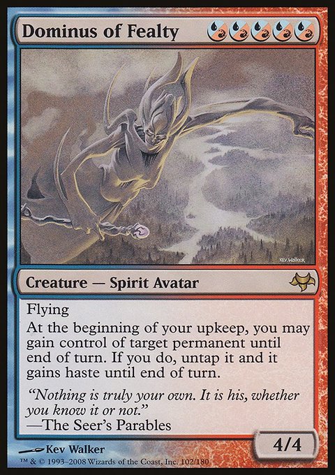 Dominus of Fealty, Eventide #102, Magic: The Gathering card