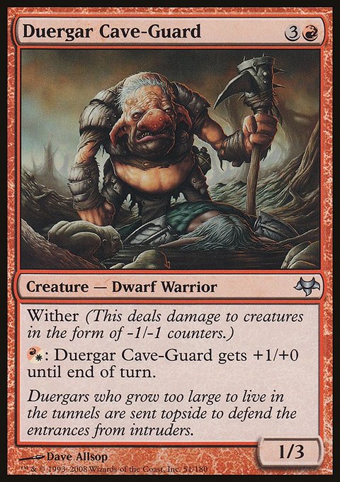 Duergar Cave-Guard, Eventide #51, Magic: The Gathering card