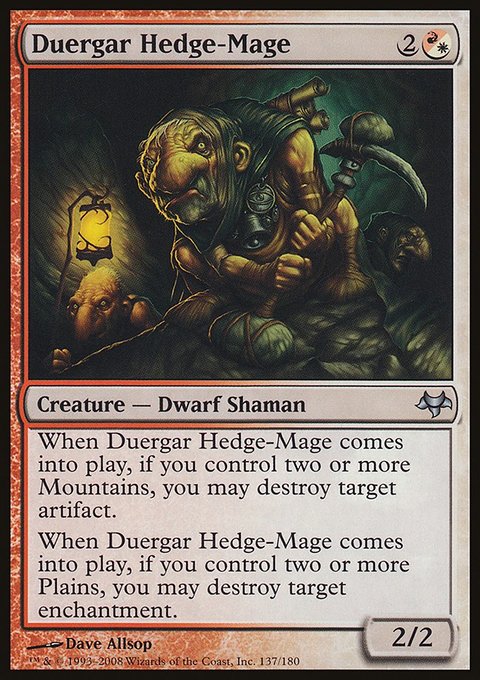 Duergar Hedge-Mage, Eventide #137, Magic: The Gathering card