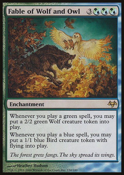 Fable of Wolf and Owl, Eventide #150, Magic: The Gathering card