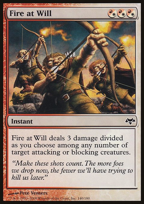 Fire at Will, Eventide #140, Magic: The Gathering card