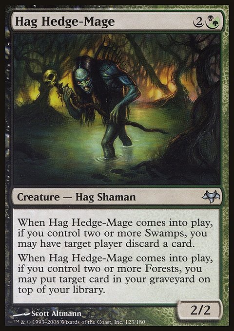 Hag Hedge-Mage, Eventide #123, Magic: The Gathering card