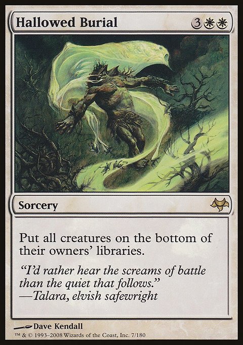 Hallowed Burial, Eventide #7, Magic: The Gathering card