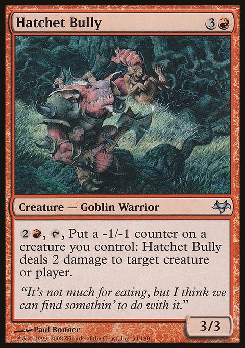 Hatchet Bully, Eventide #54, Magic: The Gathering card