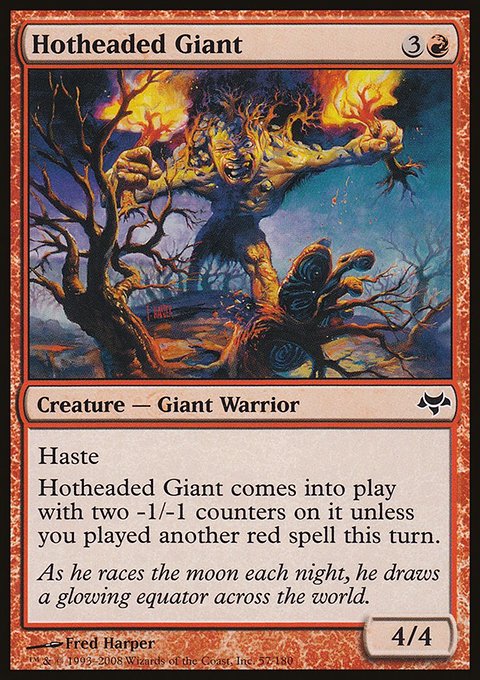 Hotheaded Giant, Eventide #57, Magic: The Gathering card