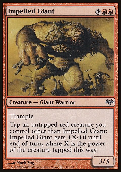 Impelled Giant, Eventide #58, Magic: The Gathering card