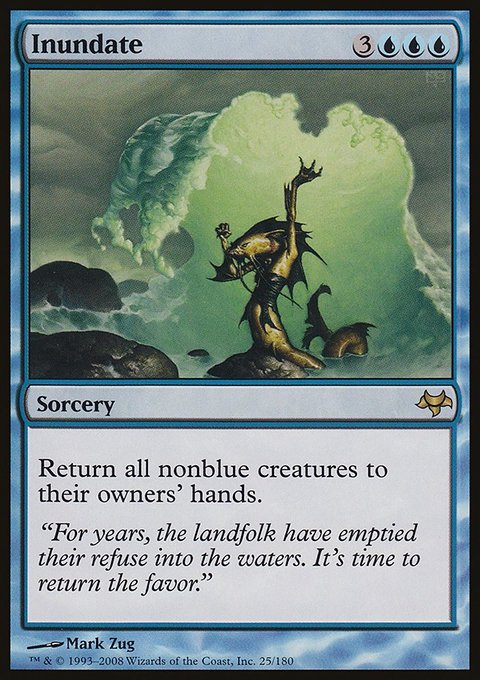 Inundate, Eventide #25, Magic: The Gathering card