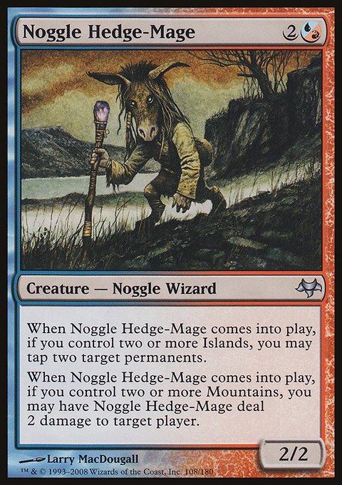 Noggle Hedge-Mage, Eventide #108, Magic: The Gathering card