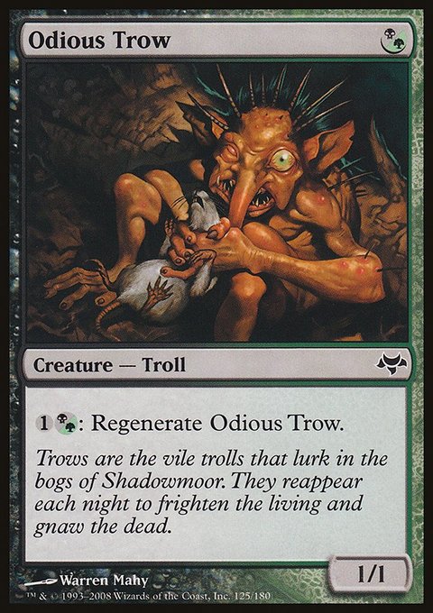 Odious Trow, Eventide #125, Magic: The Gathering card