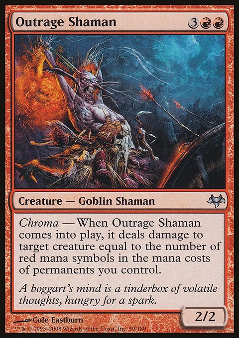 Outrage Shaman, Eventide #59, Magic: The Gathering card