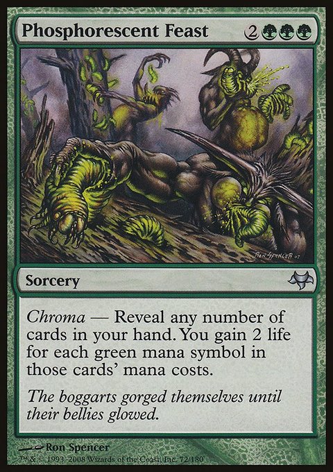 Phosphorescent Feast, Eventide #72, Magic: The Gathering card