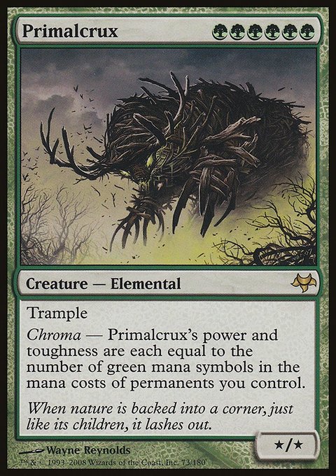 Primalcrux, Eventide #73, Magic: The Gathering card