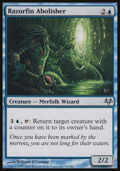 Razorfin Abolisher, Eventide #28, Magic: The Gathering card