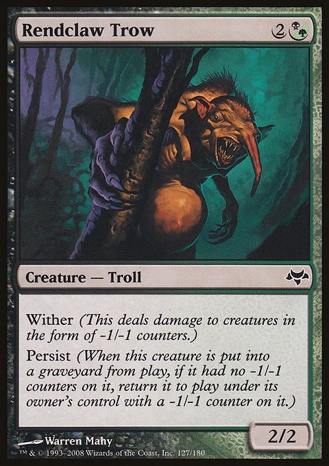 Rendclaw Trow, Eventide #127, Magic: The Gathering card