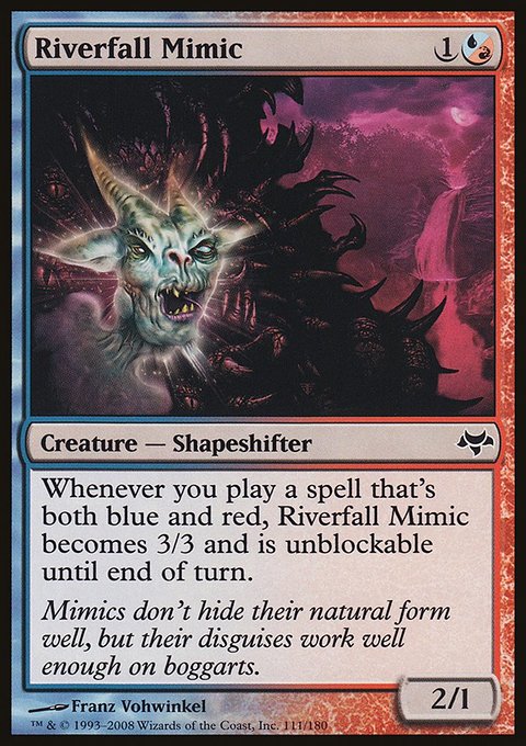 Riverfall Mimic, Eventide #111, Magic: The Gathering card