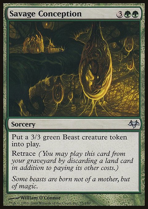 Savage Conception, Eventide #75, Magic: The Gathering card