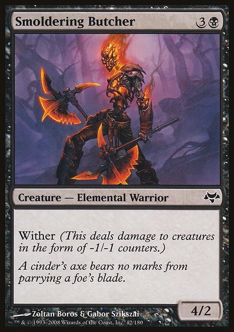 Smoldering Butcher, Eventide #42, Magic: The Gathering card