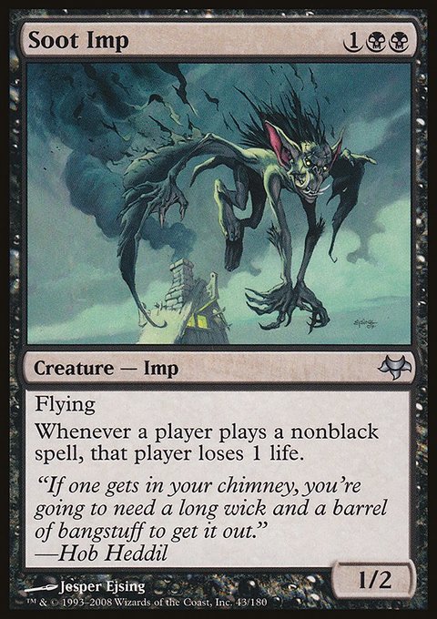 Soot Imp, Eventide #43, Magic: The Gathering card