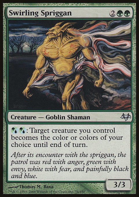 Swirling Spriggan, Eventide #76, Magic: The Gathering card
