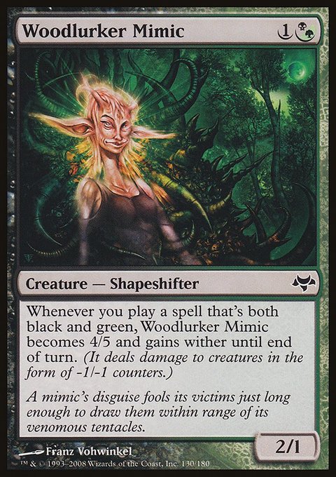 Woodlurker Mimic, Eventide #130, Magic: The Gathering card