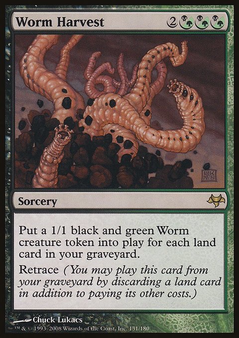 Worm Harvest, Eventide #131, Magic: The Gathering card