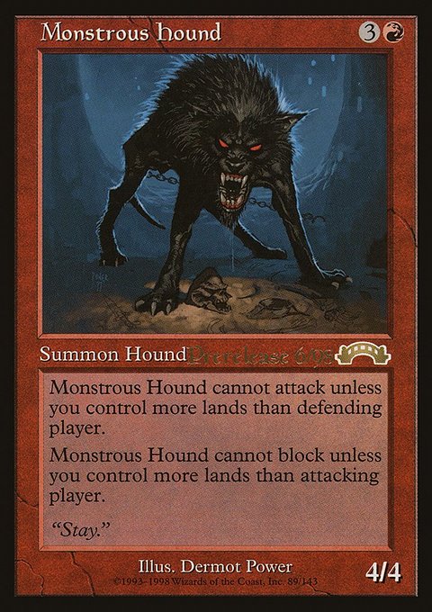 Monstrous Hound, Exodus Promos #89, Magic: The Gathering card