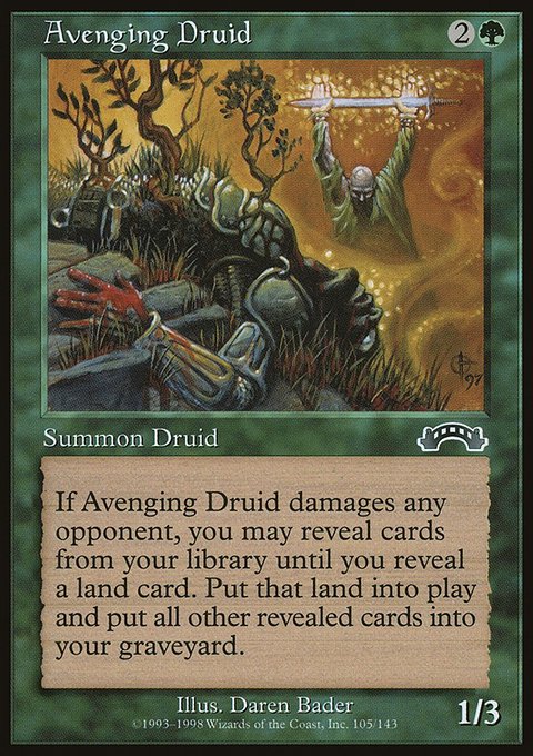 Avenging Druid, Exodus #105, Magic: The Gathering card