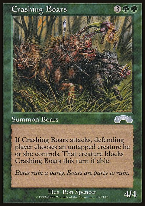 Crashing Boars, Exodus #108, Magic: The Gathering card
