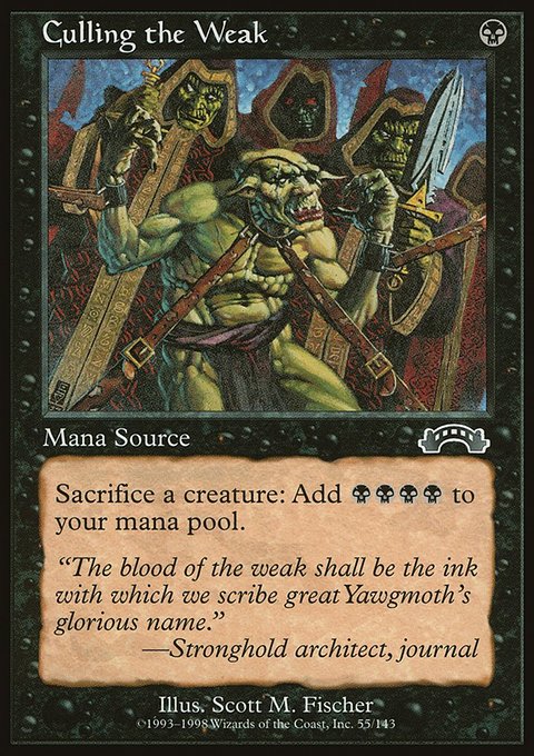 Culling the Weak, Exodus #55, Magic: The Gathering card