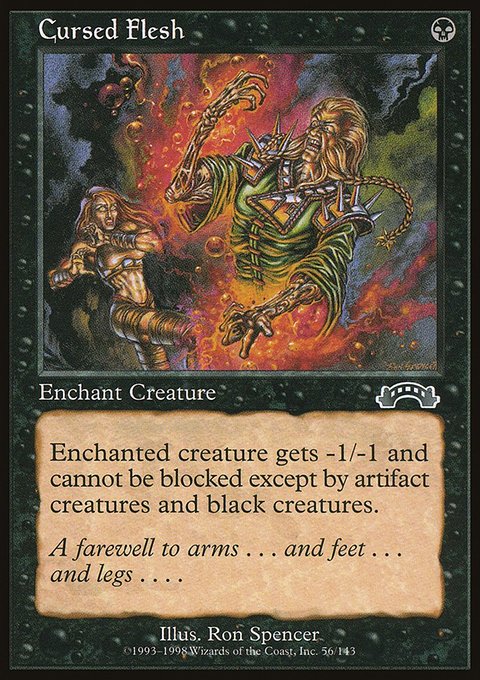 Cursed Flesh, Exodus #56, Magic: The Gathering card