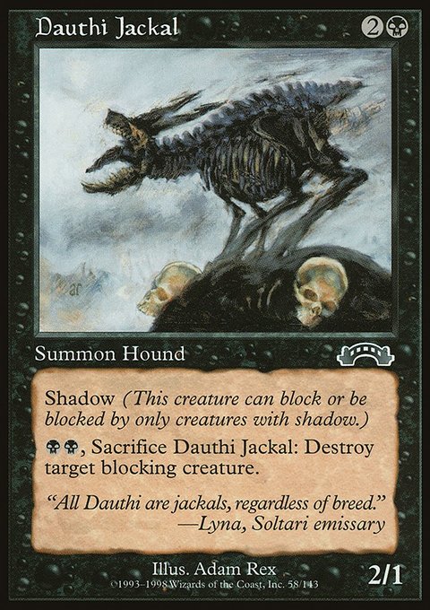 Dauthi Jackal, Exodus #58, Magic: The Gathering card