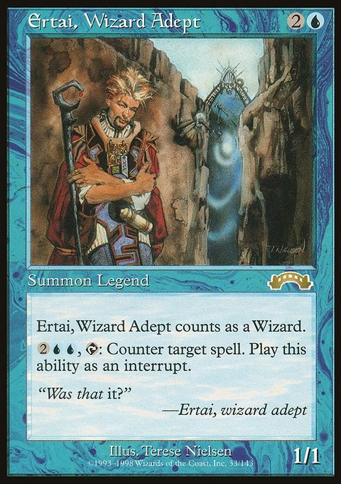 Ertai, Wizard Adept, Exodus #33, Magic: The Gathering card