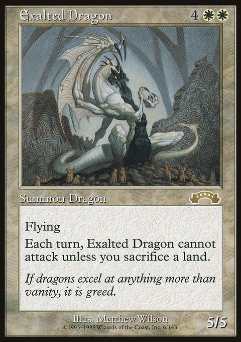 Exalted Dragon, Exodus #6, Magic: The Gathering card