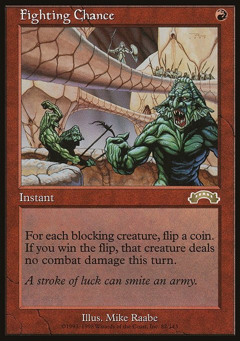 Fighting Chance, Exodus #82, Magic: The Gathering card