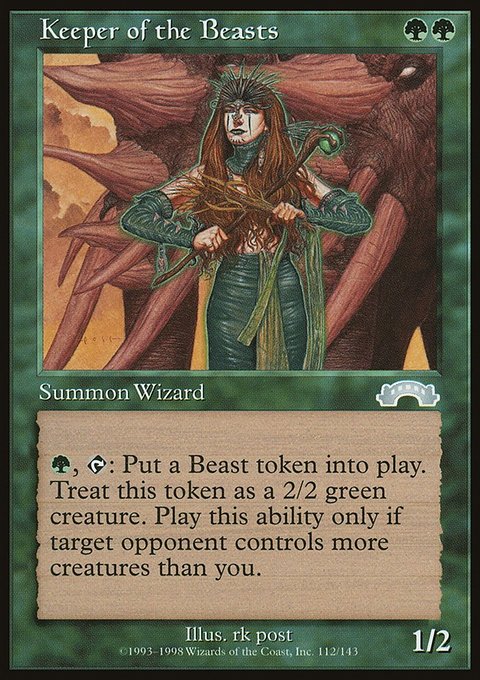 Keeper of the Beasts, Exodus #112, Magic: The Gathering card