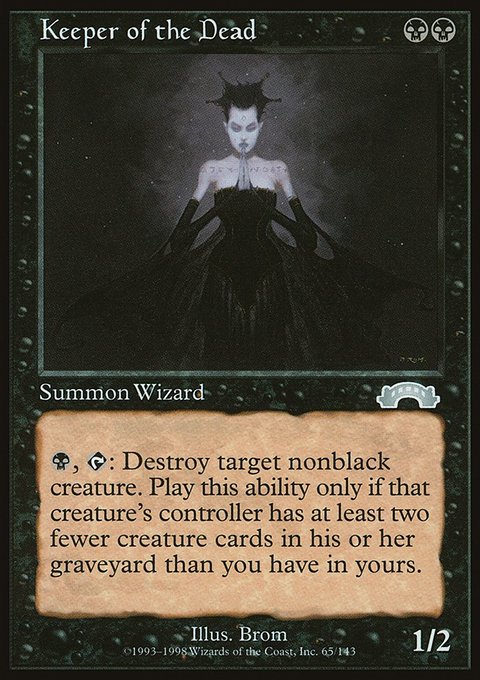 Keeper of the Dead, Exodus #65, Magic: The Gathering card