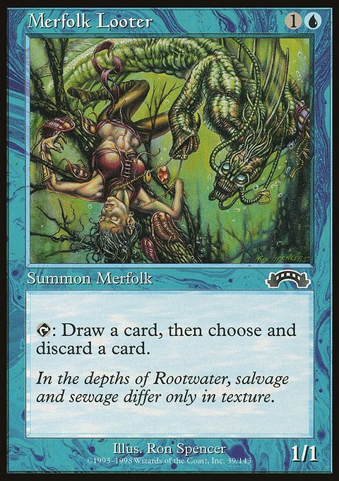 Merfolk Looter, Exodus #39, Magic: The Gathering card
