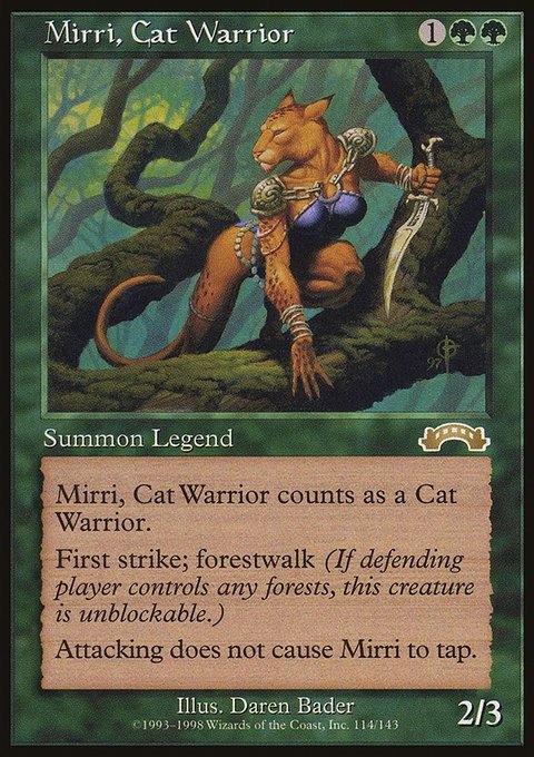 Mirri, Cat Warrior, Exodus #114, Magic: The Gathering card