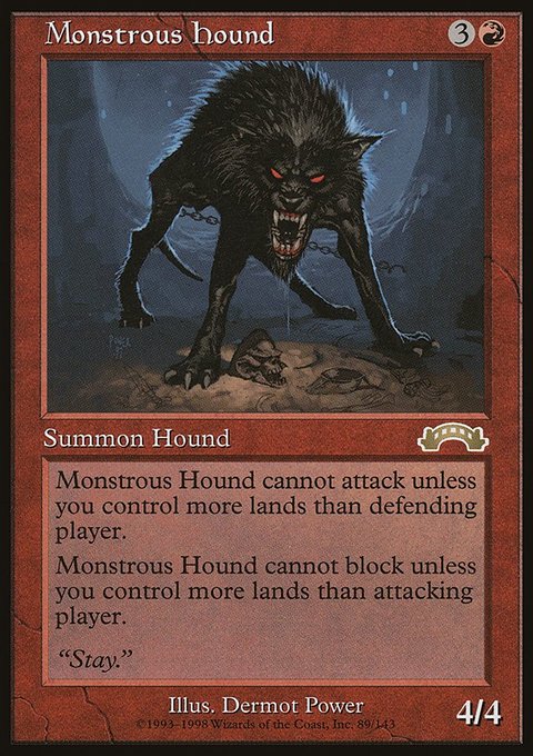 Monstrous Hound, Exodus #89, Magic: The Gathering card