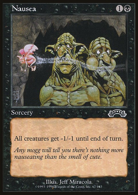 Nausea, Exodus #67, Magic: The Gathering card