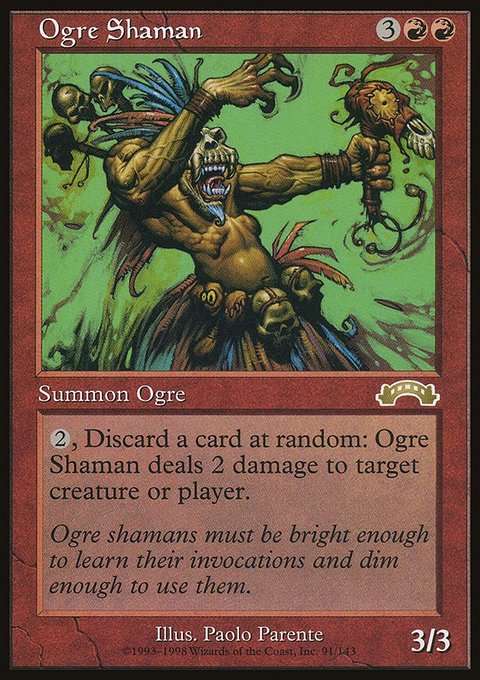 Ogre Shaman, Exodus #91, Magic: The Gathering card
