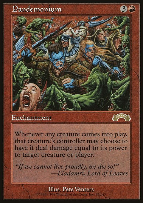 Pandemonium, Exodus #93, Magic: The Gathering card