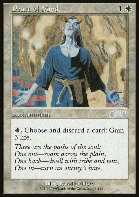 Peace of Mind, Exodus #13, Magic: The Gathering card