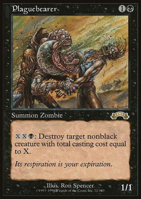 Plaguebearer, Exodus #71, Magic: The Gathering card