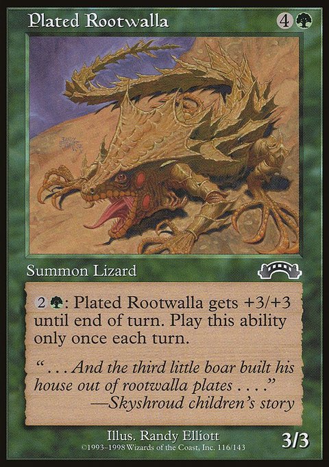 Plated Rootwalla, Exodus #116, Magic: The Gathering card