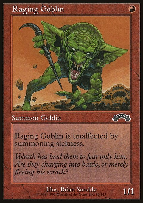 Raging Goblin, Exodus #96, Magic: The Gathering card
