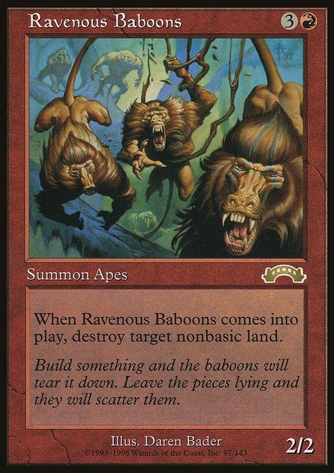 Ravenous Baboons, Exodus #97, Magic: The Gathering card