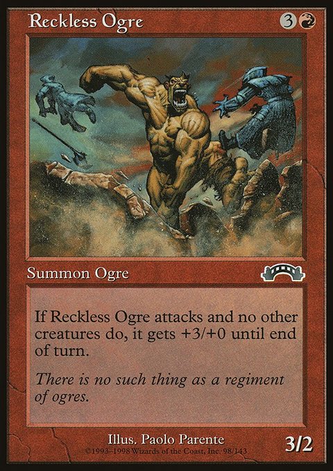 Reckless Ogre, Exodus #98, Magic: The Gathering card