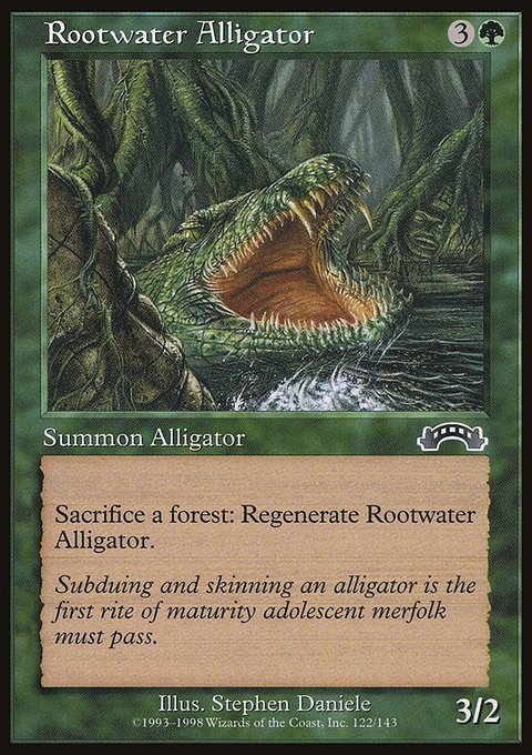 Rootwater Alligator, Exodus #122, Magic: The Gathering card