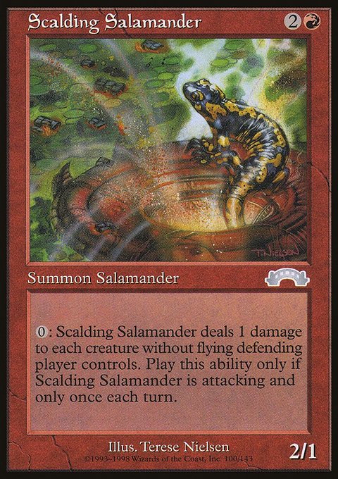 Scalding Salamander, Exodus #100, Magic: The Gathering card